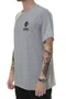 Camiseta Masculina Session Loguinho Discreto Manga Curta Estampada Gola Careca - Cinza Mesclado