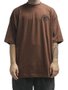 Camiseta Masculina Session SE0044 30 Oversized Manga Curta Estampada - Marrom