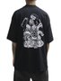 Camiseta Masculina Session SE005 30 Oversized Manga Curta Estampada - Preto