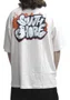Camiseta Masculina South Shore Oversized Alright Manga Curta Estampada - Off White