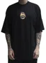 Camiseta Masculina South Shore Oversized Fire Manga Curta Estampada - Preto