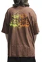 Camiseta Masculina South Shore Oversized Lore Manga Curta Estampada - Marrom