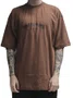 Camiseta Masculina South Shore Oversized Pray For Manga Curta Estampada - Marrom