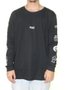 Camiseta Masculina South To South Chest Logo Manga Longa - Preto