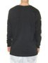 Camiseta Masculina South To South Chest Logo Manga Longa - Preto