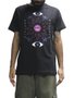 Camiseta Masculina South To South Eyes Manga Curta Estampada - Preto