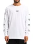 Camiseta Masculina South To South Manga Longa Estampada - Branco