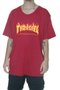 Camiseta Masculina Thrasher Flme Big Manga Curta Estampada  - Bordo
