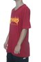 Camiseta Masculina Thrasher Flme Big Manga Curta Estampada  - Bordo