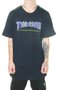 Camiseta Masculina Thrasher Outlined Manga Curta Estampada - Preto