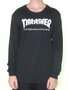 Camiseta Masculina Thrasher Skate Mag Manga Longa Estampada - Preto