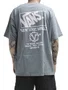 Camiseta Masculina Vans Circle Bones Manga Curta Estampada - Chumbo