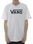 Camiseta Masculina Vans Classic Manga Curta Estampada - Branco