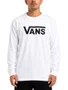 Camiseta Masculina Vans Classic Manga Longa Estampada - Branco
