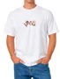 Camiseta Masculina Vans Wild Circle Manga Curta Estampada - Branco
