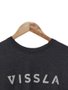 Camiseta Masculina Vissla Foundation Manga Longa Estampada - Preto