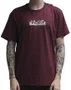 Camiseta Masculina VLCS Horizonte Manga Curta Estampada - Bordo