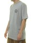 Camiseta Masculina Volcom Exuder Manga Curta Estampada - Cinza Mesclado