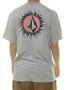 Camiseta Masculina Volcom Exuder Manga Curta Estampada - Cinza Mesclado