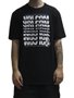 Camiseta Masculina Volcom Thru Manga Curta Estampada - Preto