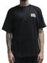Camiseta Masculina Wats Cap Manga Curta Estampada - Preto