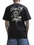Camiseta Masculina Wats Day Off Manga Curta Estampada - Preto