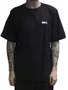 Camiseta Masculina Wats Logo Boton Manga Curta Estampada - Preto