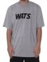 Camiseta Masculina Wats Logo Manga Curta Estampada - Cinza/Mescla