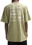 Camiseta Masculina Wats Over World Manga Curta Estampada - Caqui