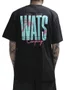 Camiseta Masculina Wats Summer Manga Curta Estampada - Preto