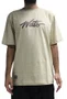 Camiseta Masculina Wats Tag Manga Curta Estampada - Bege