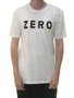Camiseta Masculina Zero Caps Manga Curta Estampada - Branco