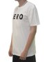 Camiseta Masculina Zero Caps Manga Curta Estampada - Branco