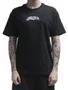 Camiseta Masculino Blunt Lettering B Manga Curta Estampada - Preto