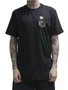 Camiseta Masculino Lost Saturn Zombie Manga Curta Estampada - Preto