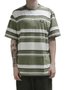 Camiseta Masculino Plano C Listrada Mini Logo - Branco Verde