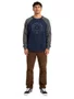 Camiseta Masculino Rip Curl Archy Manga Longa Estampado - Marinho/Chumbo