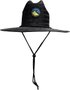 Chapeu de Palha Rusty para Praia Straw Lifeguard - Preto