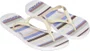 Chinelo Feminino Rip Curl Surf Stripe pós-surf sem frescura - Branco Multicores