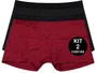 Cueca Boxer Freesurf Diver Kit 2 - Bordo/Preto