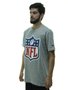 Camiseta Masculina New Era Logo NFL Estampada Manga Curta - Cinza Mesclado