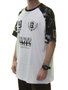 Camiseta Masculina Double-G Basic Estampada Manga Curta - Branco/Preto