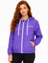 Jaqueta Feminina Flo Waves Icon Manga Longa Quebra Vento - Roxo