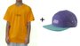 Kit Camiseta Vans Saffron - Laranja + Boné Wats Purple Aba-Reta - Turquesa/Roxo