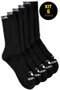 Kit Meia Rip Curl Brand Crew 5 Pares - Preto