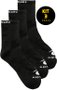 Kit Meia Rip Curl Cano Médio 3 Pares - Preto