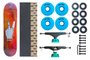 Kit Skate Montado = Shape Possible, Truck OBI, Roda Mini Logo, Rolamento Bones, Parafuso Kronik, Lixa Jessup Grip