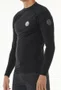 Lycra Rip Curl Icons Brushed Manga Longa - Preto