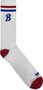 Meia Bazon Cano Medio Listra Logo - Branco/Azul/Vermelho