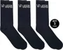 Meia Cano Alto Vans Kit 3 Pares Classic Crew - Preto